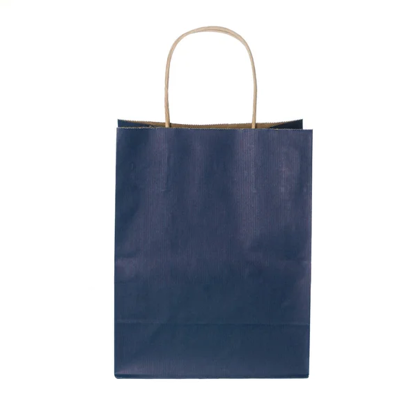 Mörk blå shopping väska — Stockfoto