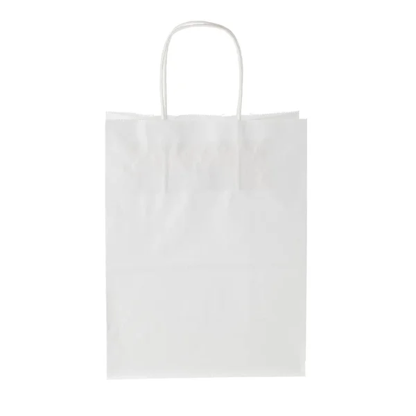 Білий покупки сумка — стокове фото