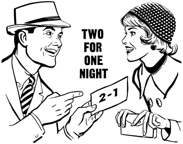 Two For One Night Royalty Free Stock Illustrations