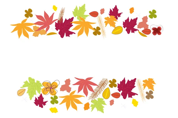 Podzimní listí. Podzimní vektor pozadí – ilustrace — Stockový vektor