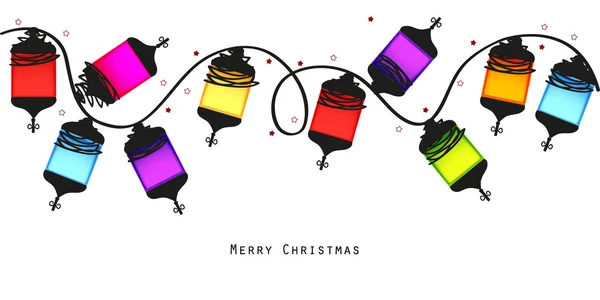 カラフルなクリスマスの電球のベクトルの背景 — ストックベクタ