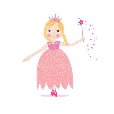 Küçük şirin Prenses vektör çizim
