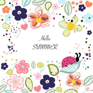 Renkli karahindiba yaz saati arka plan