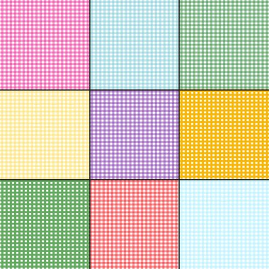 Gingham pattern. Baby shower, birthday party, halloween and thanks giving theme. Seamless colorful plaid pattern