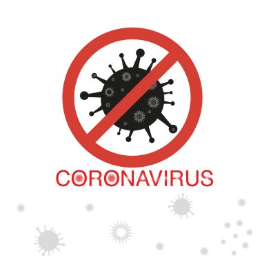 Siyah koronavirüs işaret vektör arkaplanı