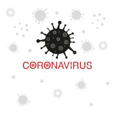 Siyah koronavirüs işareti, iş konsepti vektörü için covid 19 arkaplan