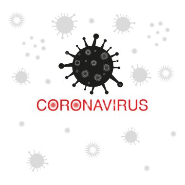 Siyah koronavirüs işareti, iş konsepti vektörü için covid 19 arkaplan