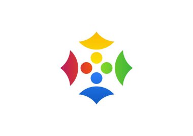 Takım iş logo, global ekibi insanlar bağlantı simgesi tasarım, takım çalışması iş vektör simge şablonu