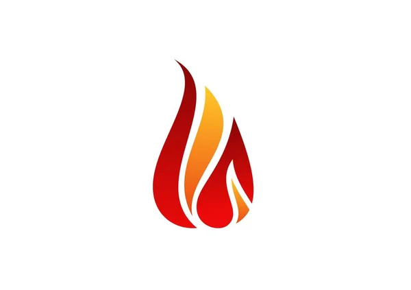 火、炎、ロゴ、熱い火のシンボル アイコン デザインのベクトル、現代の署名赤い炎ロゴタイプ — ストックベクタ