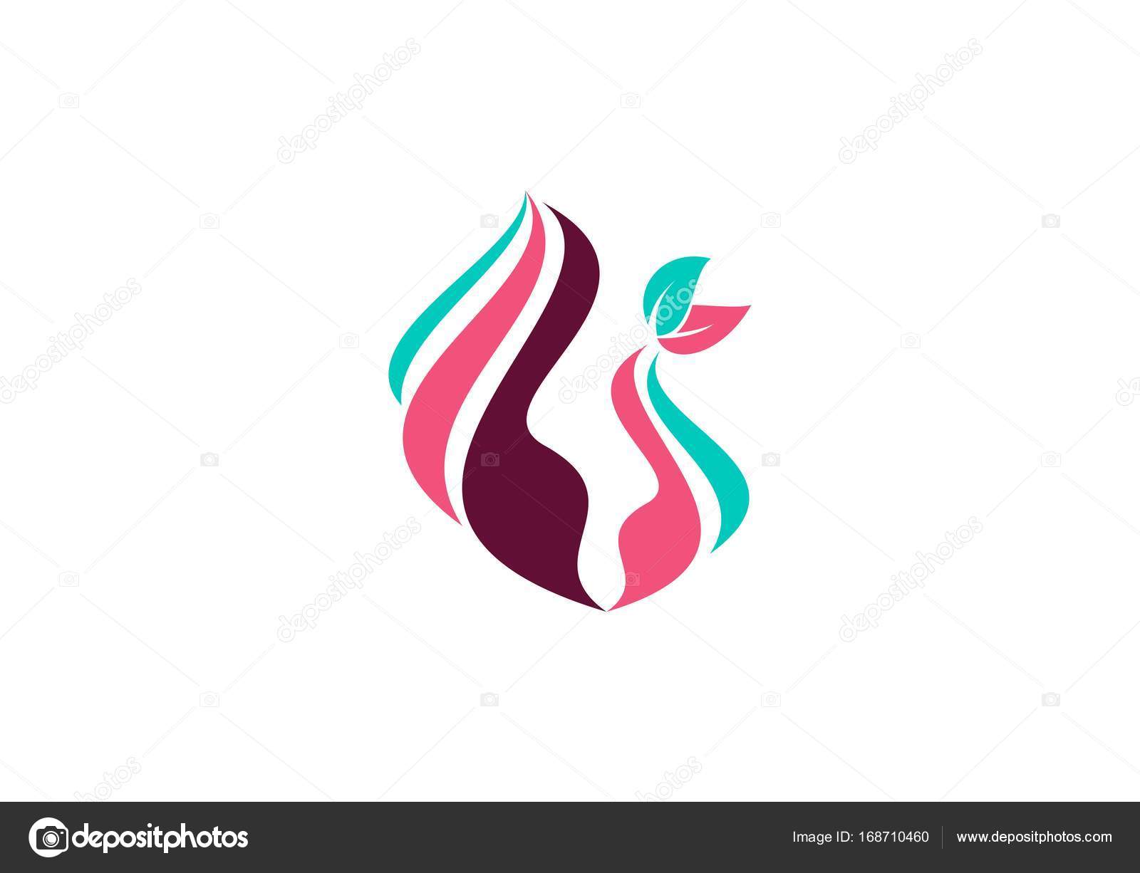 Beauty Woman Silhouette Logo Natural Spa Beautiful Female Logo