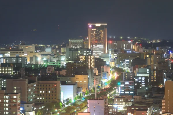 Kanazawa nuit vue sur le paysage urbain à Kanazawa Japon — Photo