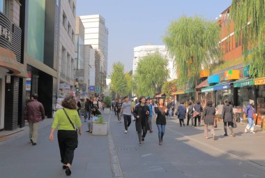 Sokak Seul Güney Kore alışveriş Insadong