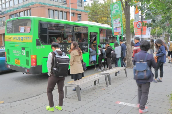 Λεωφορείων συγκοινωνίες Σεούλ Νότια Κορέα — Φωτογραφία Αρχείου
