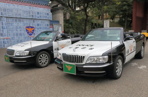 Voiture de police Séoul Corée du Sud — Photo