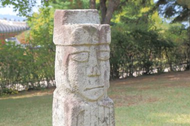 Dol hareubangs geleneksel Kore taş heykel