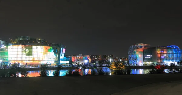 Flottant île de nuit Certains Sevie Séoul Corée du Sud — Photo