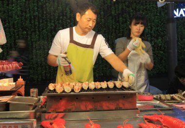 Korece sokak gıda Seul Güney Kore