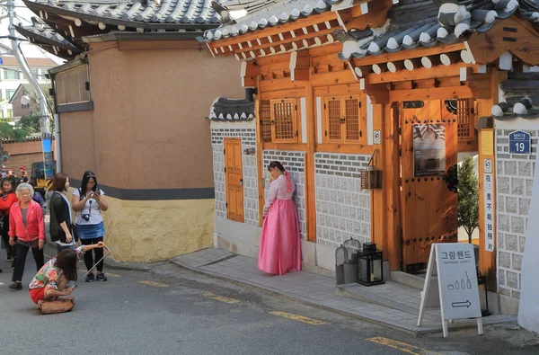 Bukchon Hanok Köyü Seul Güney Kore — Stok fotoğraf