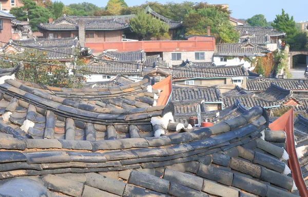 Koreański tradycyjny dom dach — Zdjęcie stockowe