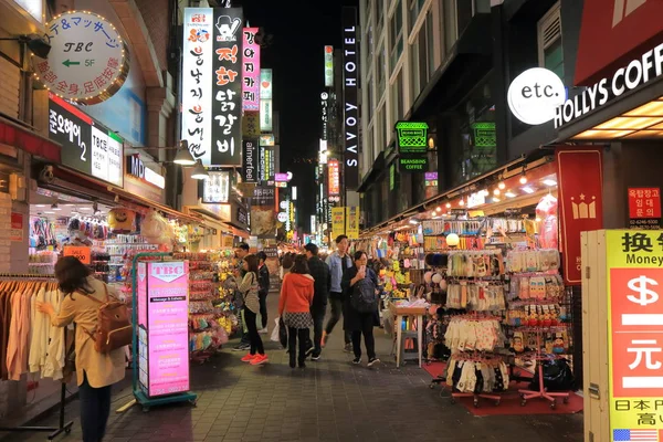 Myeongdong Einkaufsstraße seoul Südkorea — Stockfoto
