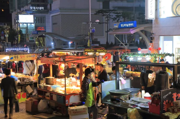 Nachtmarkt seoul Südkorea — Stockfoto