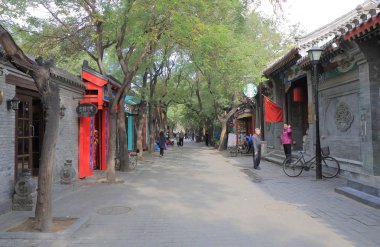 Nanluogxiang futong sokak Beijing Çin
