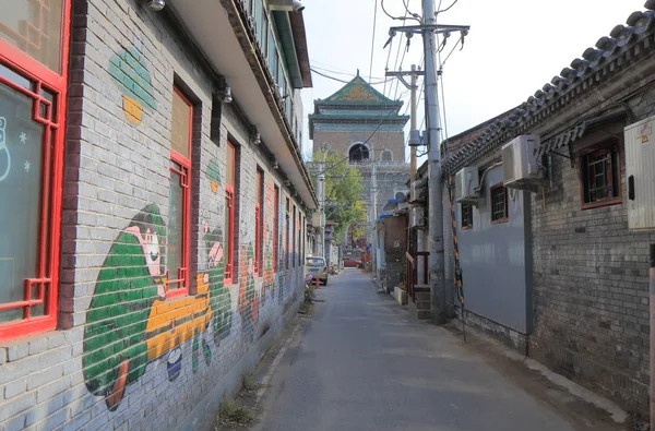 Futong vieja calle tambor torre Beijing China — Foto de Stock