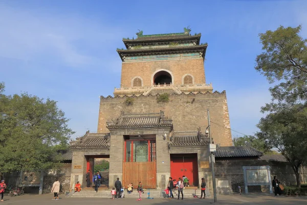 Futong старая улица Drum башня Пекин Китай — стоковое фото