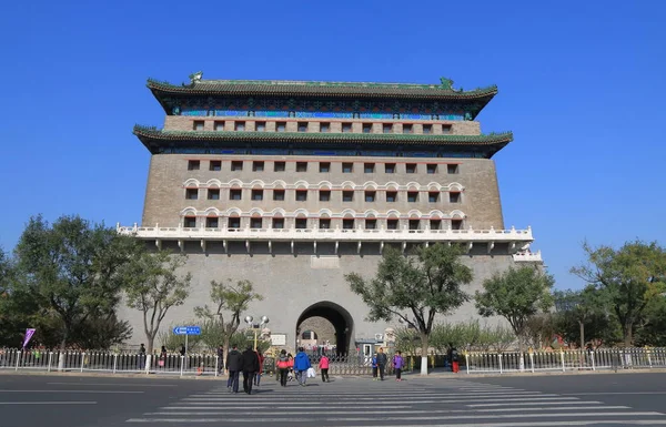 Qianmen kapısı tarihi mimari Pekin Çin — Stok fotoğraf