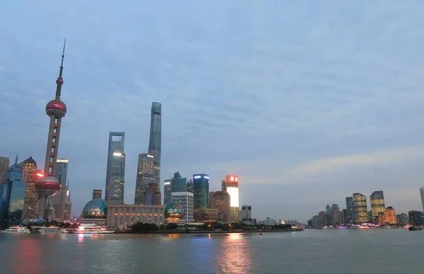 Shanghai Pudong wolkenkrabbers stadsgezicht China — Stockfoto