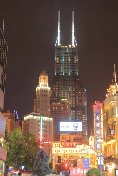 Nanjing Road Shanghai Kína városkép — Stock Fotó