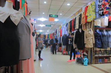 Güney Bund kumaş pazarı Shanghai Çin