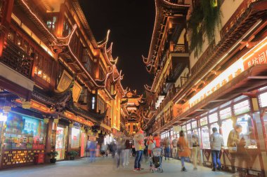 Yu Bahçe Shanghai gece Çin