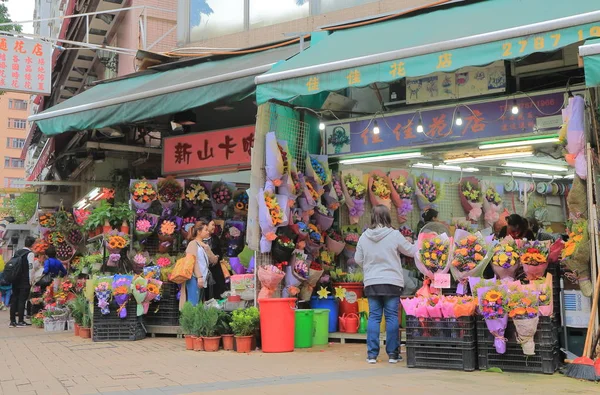 Blumenmarkt hong kong — Stockfoto