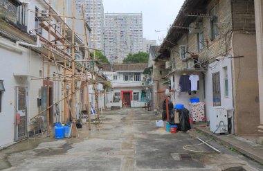 Tsang Tai İngiltere'de geleneksel köy Hong Kong