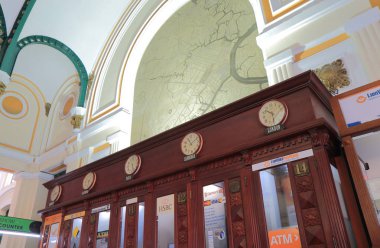 Central post office Saigon Ho Chi Minh City Vietnam clipart