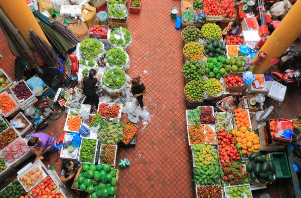 CHO HOM trh Hanoi Vietnam. — Stock fotografie