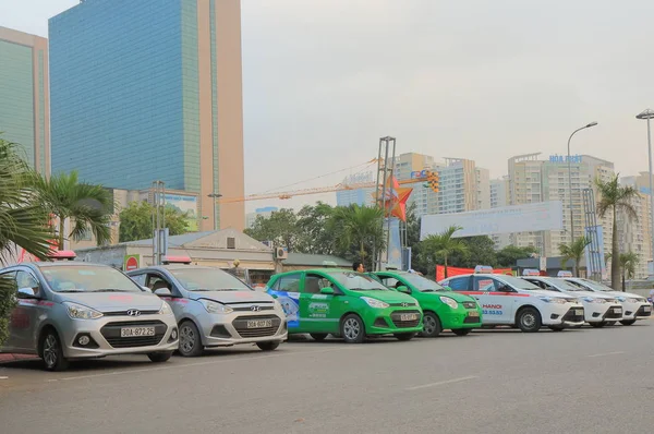 Taxi taxi parkování Hanoj Vietnam — Stock fotografie