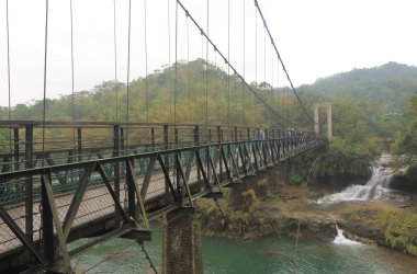 Shifen şelale doğal alan Taipei Tayvan