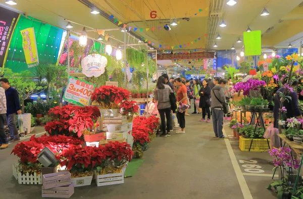 Jianguo Flower markt Taipei Taiwan — Stockfoto