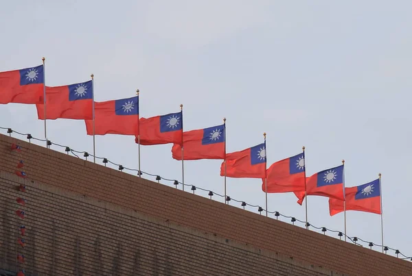 Taiwanese national flag Taiwan — Stock Photo, Image