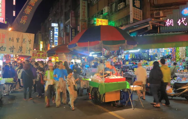 Huaxi street night market Taipei Tajwan — Zdjęcie stockowe