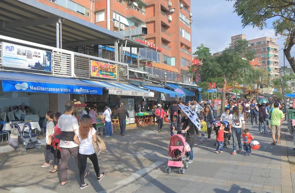 Tamsui street market paesaggio urbano Taipei Taiwan — Foto Stock