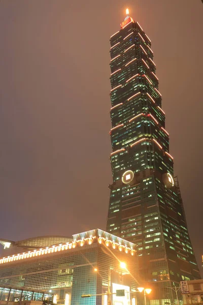 Arranha-céu icônico Taipei 101 Taipei Taiwan — Fotografia de Stock