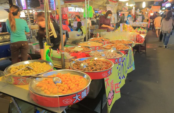 Raohe street avondmarkt Taipei Taiwan — Stockfoto