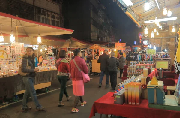 Rao street Nachtmarkt Taipei Taiwan — Stockfoto