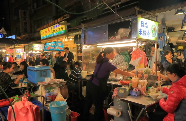 Rao street Nachtmarkt Taipei Taiwan — Stockfoto