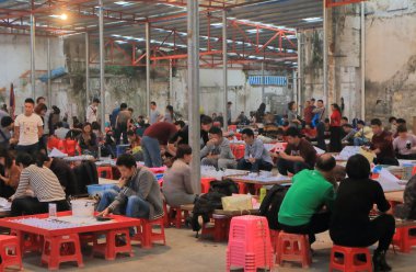 Yeşim semt pazarı Guangzhou Çin