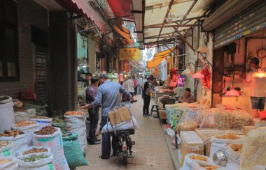 Qing Ping semt pazarı Guangzhou Çin