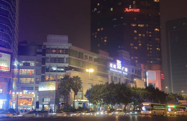 Kínai Guangzhou Tianhe Road városkép — Stock Fotó